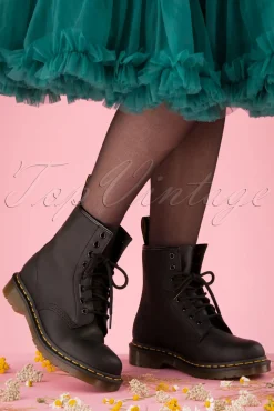 1460 Greasy Enkellaarzen In Zwart