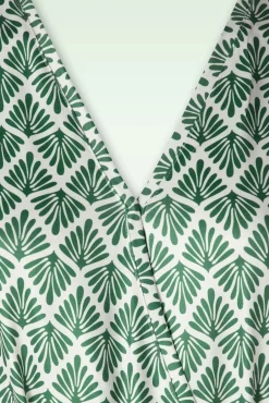 Adeline Jumpsuit In Legergroen En Gebroken Wit