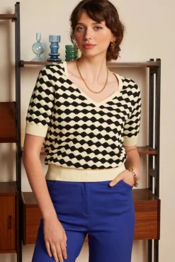 Agnes V Top Turtle In Zwart