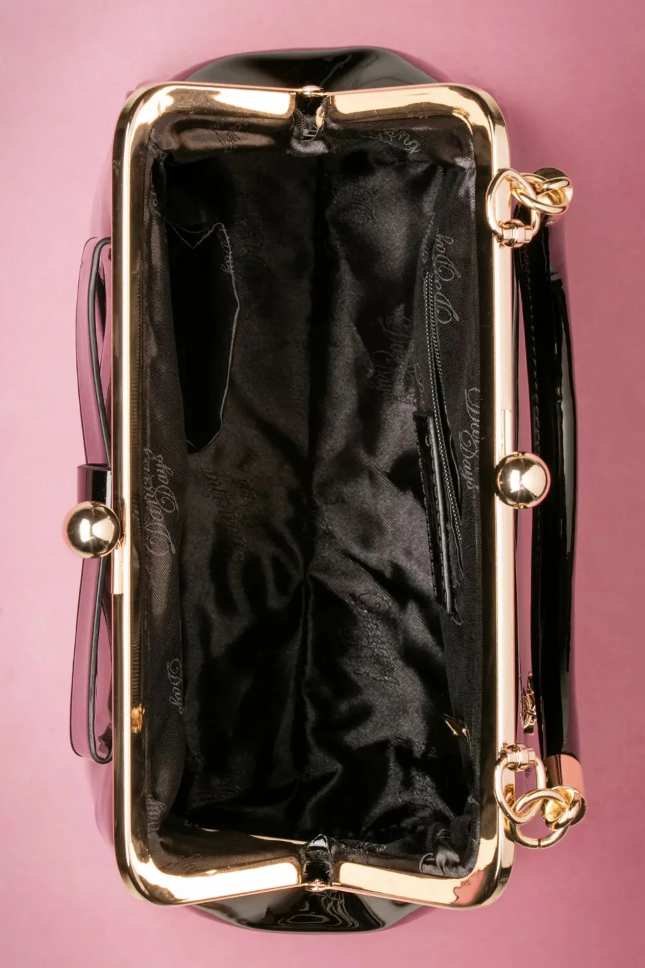 Amerikaanse Vintage Patenttas In Zwart