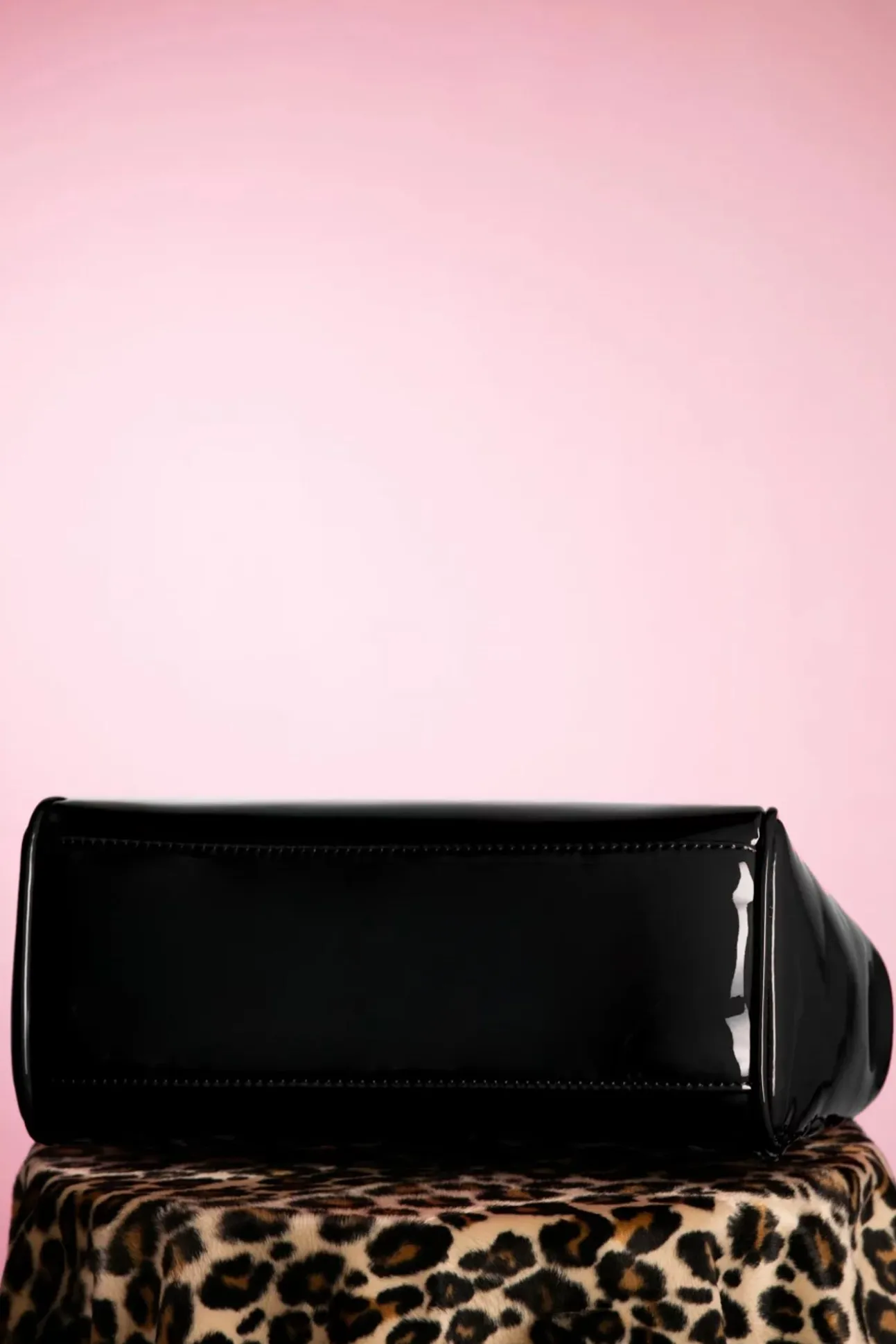 Amerikaanse Vintage Patenttas In Zwart