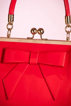 Amerikaanse Vintage Patenttas In Rood