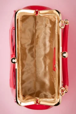 Amerikaanse Vintage Patenttas In Rood