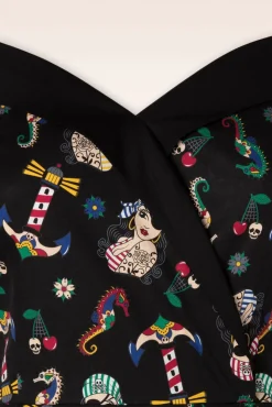 Anker Pin-Up Penciljurk In Zwart