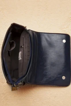 Antieke Messenger Bag In Blauw