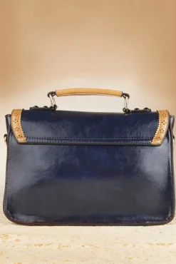 Antieke Messenger Bag In Blauw