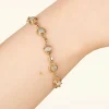 Antique Armbandje In Goud En Maansteen Wit