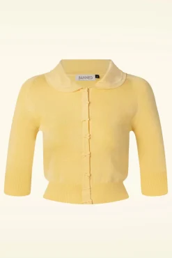 April Cardigan Met Korte Mouwen In Citroen