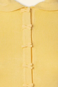 April Cardigan Met Korte Mouwen In Citroen