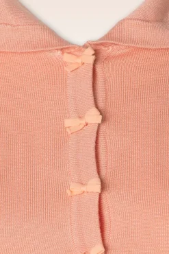 April Cardigan Met Korte Mouwen In Perzik