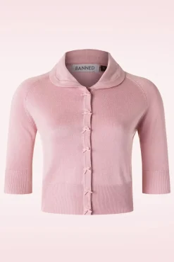 April Cardigan Met Korte Mouwen In Blush