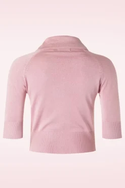 April Cardigan Met Korte Mouwen In Blush