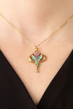 Arabella Ketting In Goud En Perzik