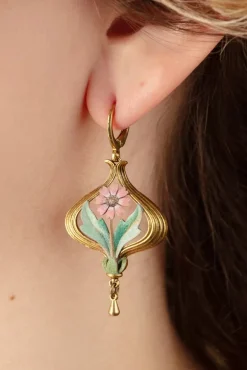 Arabella Oorbellen In Goud En Perzik