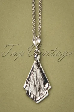 Art Deco Ketting In Zwart