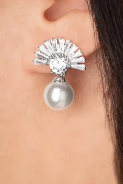 Art Deco Parel Knopjes In Zilver