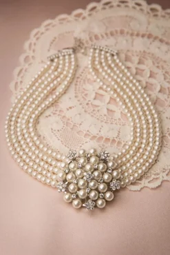 Audrey Creme Parel Choker Ketting