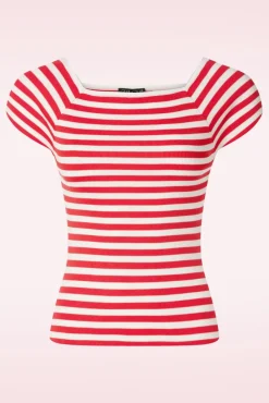 Audrey Gestreepte Top In Blossom