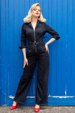 Audrey Jumpsuit In Donker Denim