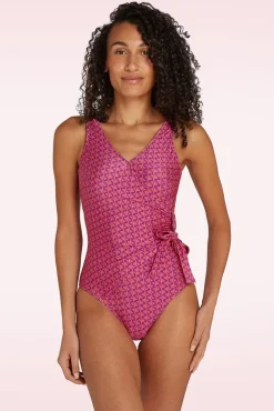 Badpak Met V-Hals In Koraal