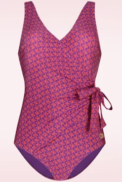 Badpak Met V-Hals In Koraal