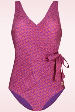 Badpak Met V-Hals In Koraal