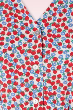 Bathilde Strawberry Fields Midi Jurk In Multi