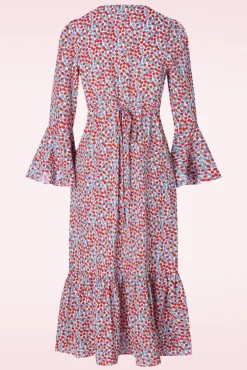 Bathilde Strawberry Fields Midi Jurk In Multi
