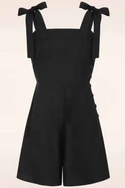 Belinda Effen Playsuit In Zwart