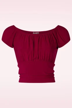 Belinda Off-Shoulder Top In Rood