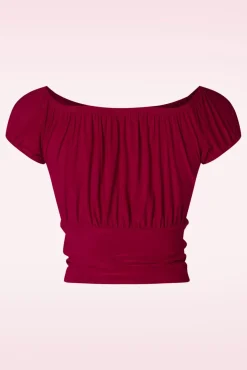 Belinda Off-Shoulder Top In Rood