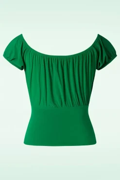 Belinda Off-Shoulder Top In Groen
