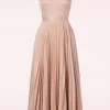 Bella Geplooide Maxi Jurk In Blush Pink