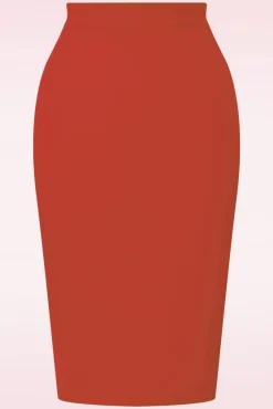 Bella Midi Rok In Donker Oranje