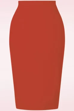 Bella Midi Rok In Donker Oranje