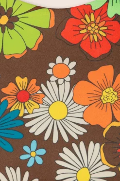 Betty Bloemen Jurk In Bruin