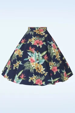 Beverly Button Swing Rok In Honolulu Navy