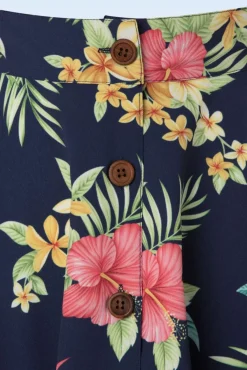 Beverly Button Swing Rok In Honolulu Navy