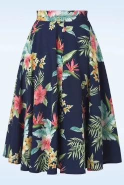 Beverly Button Swing Rok In Honolulu Navy