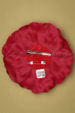 Big Flower Corsage In Rood