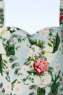 Bloom Halter Swing Jurk In Lichtblauw