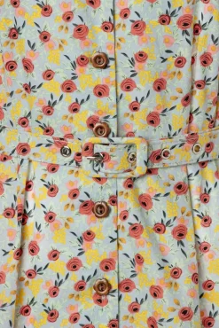 Blooming Swing Jurk In Blauw