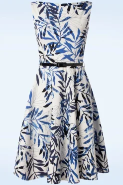 Blue Leaf Swingjurk In Wit