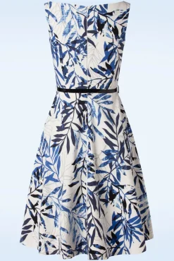 Blue Leaf Swingjurk In Wit
