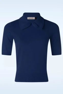 Bow Delight Jumper In Marineblauw