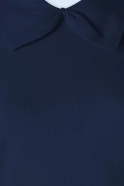 Bow Delight Jumper In Marineblauw