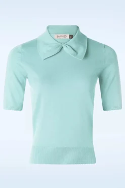 Bow Delight Jumper In Pastel Blauw