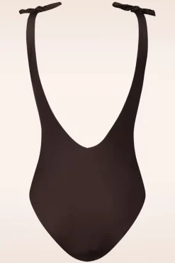 Bow Rib Badpak In Chocolade