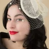 Bree Fascinator In Creme