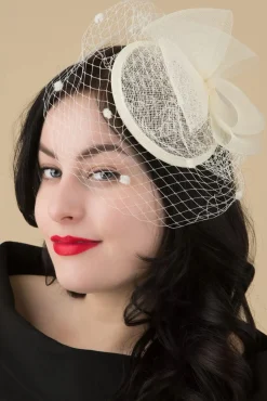Bree Fascinator In Creme